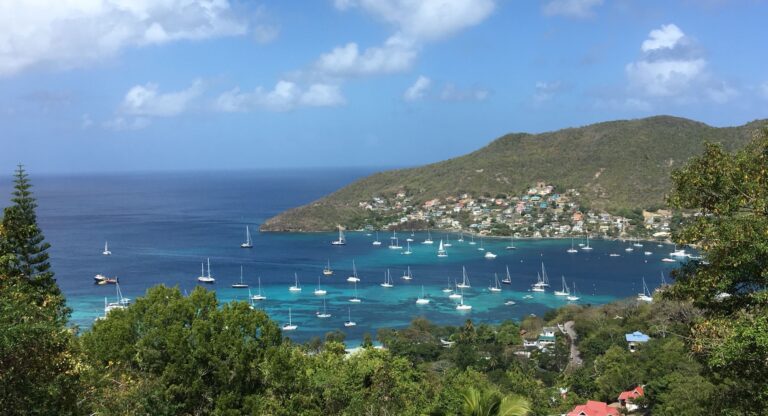 honeymoon shows, Bequia, St. Vincent & The Grenadines Island harbuor full of boate