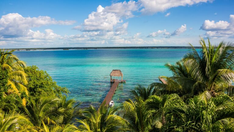 honeymoon shows, bacalar mexico view
